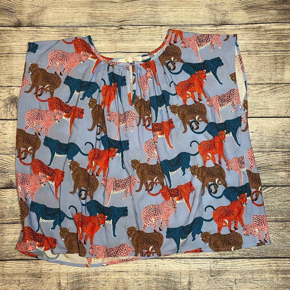 Corey Lynn Calter Boxy Cheetah Top